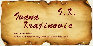 Ivana Krajinović vizit kartica